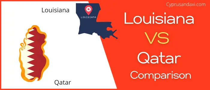 Is Louisiana bigger than Qatar