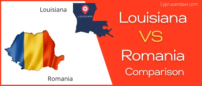 Is Louisiana bigger than Romania