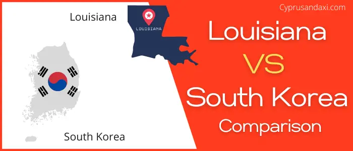 Is Louisiana bigger than South Korea