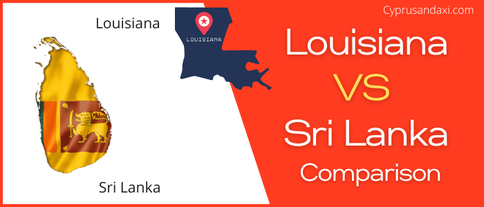 Is Louisiana bigger than Sri Lanka