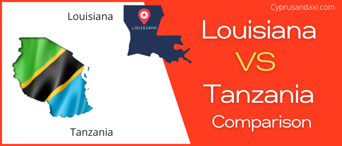 Is Louisiana bigger than Tanzania