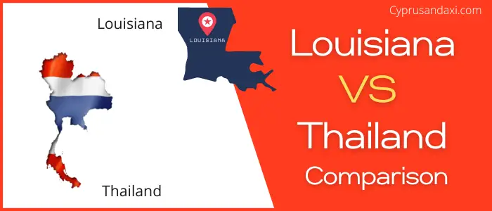 Is Louisiana bigger than Thailand