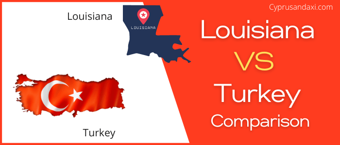 Is Louisiana bigger than Turkey