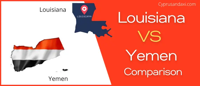 Is Louisiana bigger than Yemen
