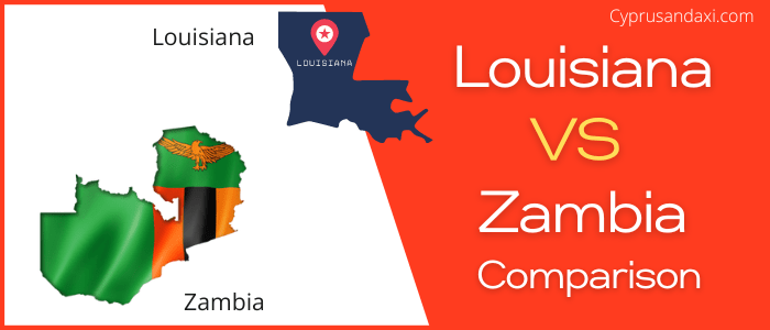 Is Louisiana bigger than Zambia