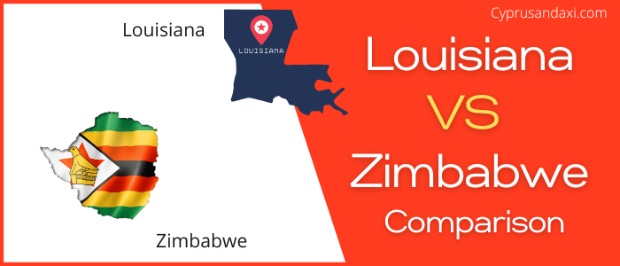 Is Louisiana bigger than Zimbabwe