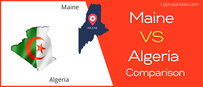 Is Maine bigger than Algeria