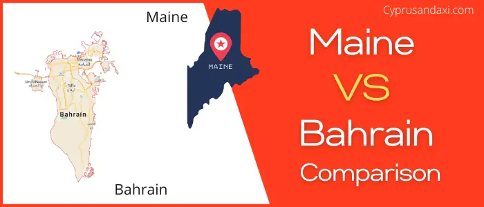 Is Maine bigger than Bahrain