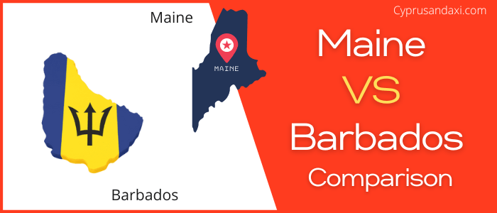 Is Maine bigger than Barbados