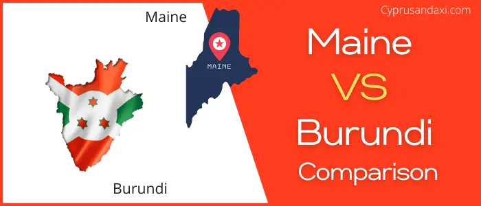 Is Maine bigger than Burundi