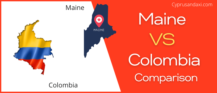 Is Maine bigger than Colombia