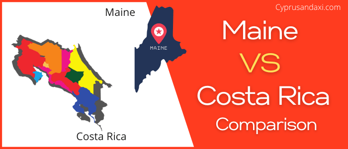 Is Maine bigger than Costa Rica
