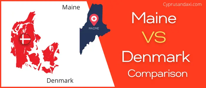 Is Maine bigger than Denmark