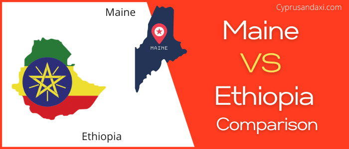 Is Maine bigger than Ethiopia