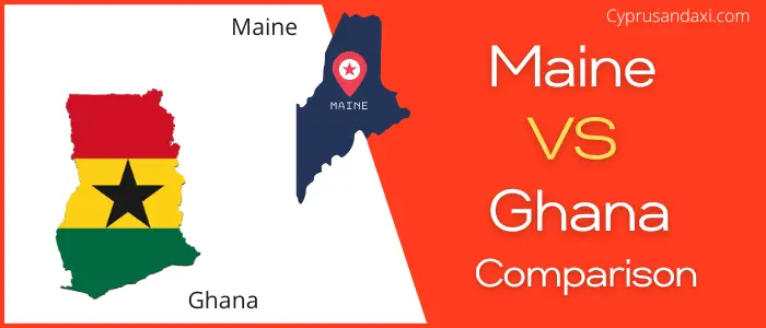 Is Maine bigger than Ghana