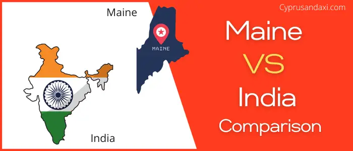 Is Maine bigger than India