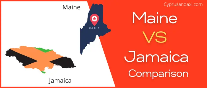 Is Maine bigger than Jamaica