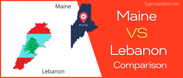 Is Maine bigger than Lebanon