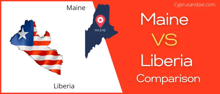 Is Maine bigger than Liberia
