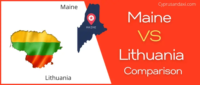 Is Maine bigger than Lithuania