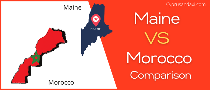 Is Maine bigger than Morocco