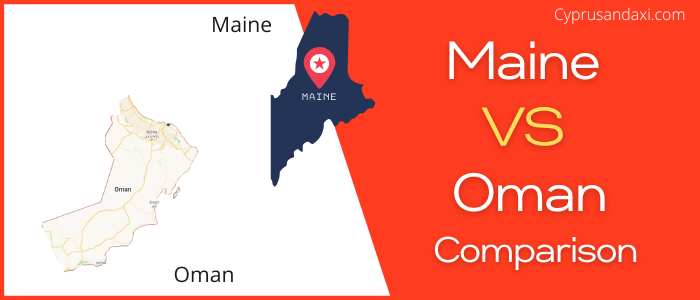 Is Maine bigger than Oman