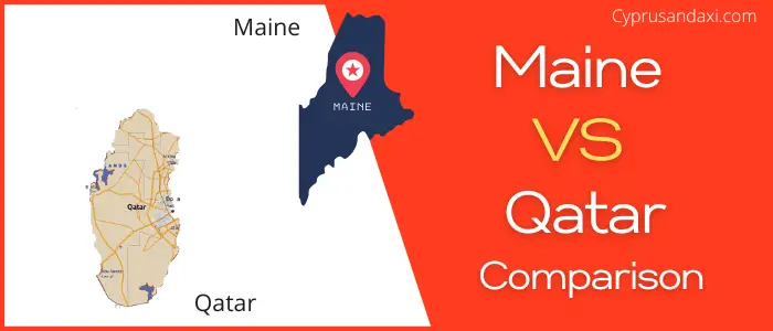 Is Maine bigger than Qatar