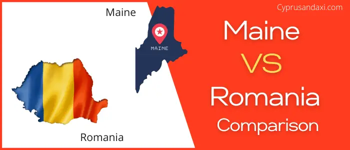 Is Maine bigger than Romania