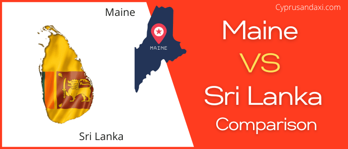 Is Maine bigger than Sri Lanka