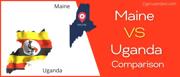 Is Maine bigger than Uganda