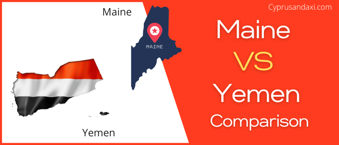 Is Maine bigger than Yemen