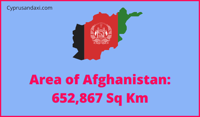 Area of Afghanistan compared to Vermont