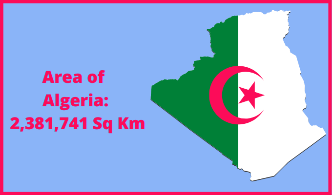 Area of Algeria compared to New Jersey