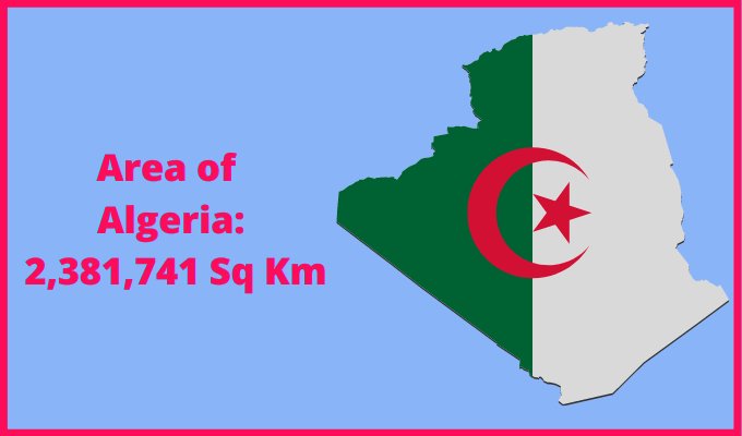 Area of Algeria compared to Washington