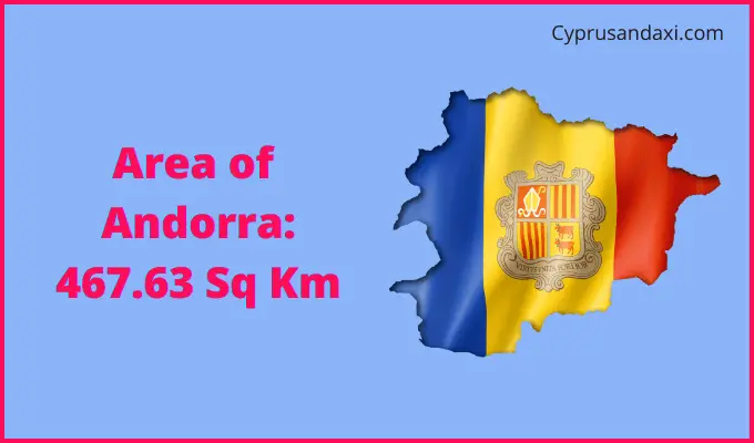 Area of Andorra compared to Oregon