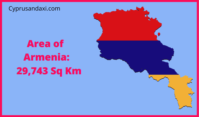 Area of Armenia compared to Utah