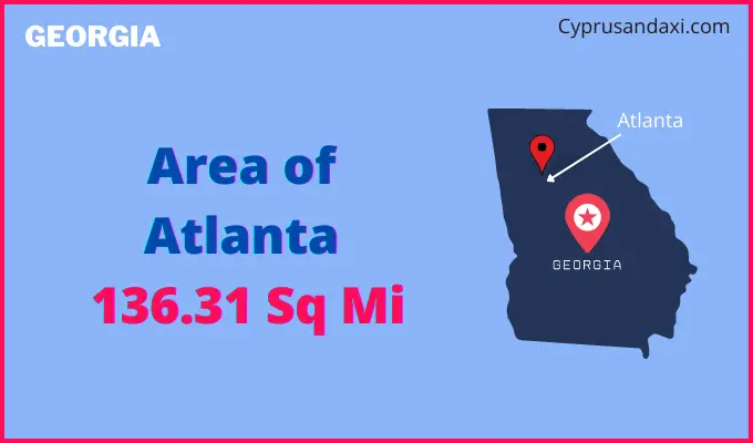 Area of Atlanta compared to Montgomery