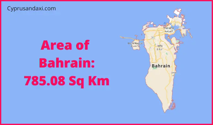 Area of Bahrain compared to New Jersey