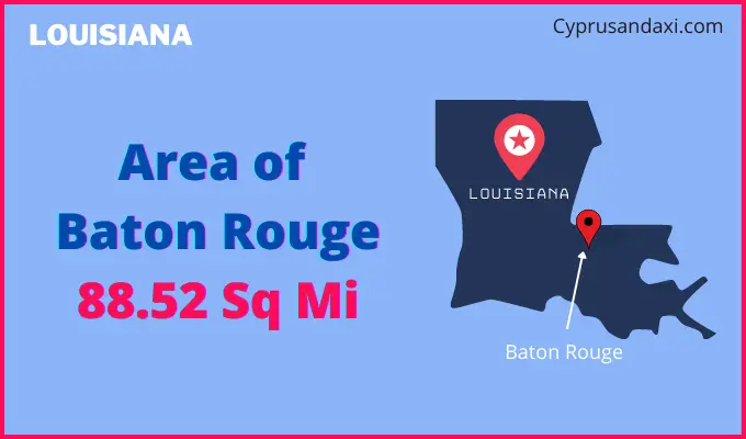 Area of Baton Rouge compared to Montgomery