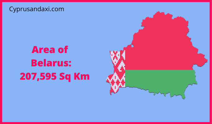 Area of Belarus compared to Maryland