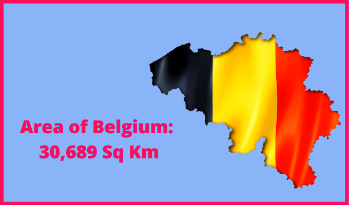 Area of Belgium compared to Vermont