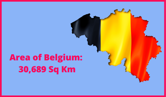 Area of Belgium compared to Washington