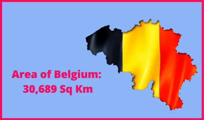 Area of Belgium compared to West Virginia