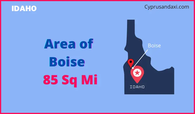 Area of Boise compared to Phoenix