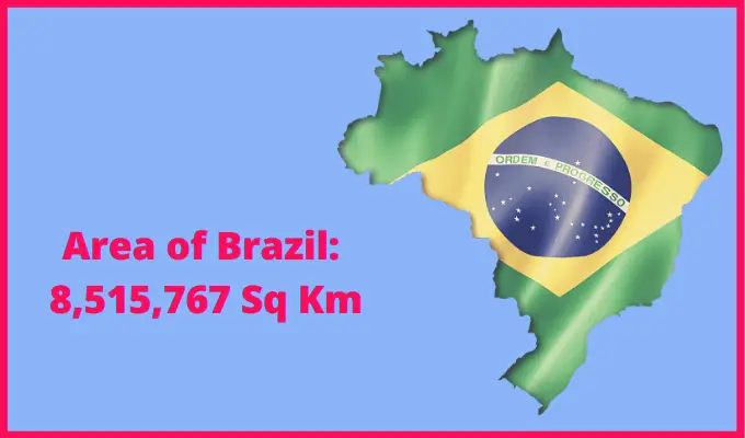 Area of Brazil compared to Vermont
