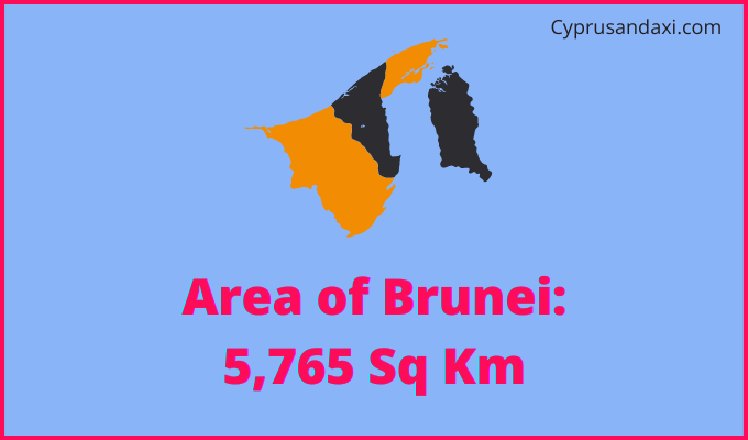 Area of Brunei compared to New York