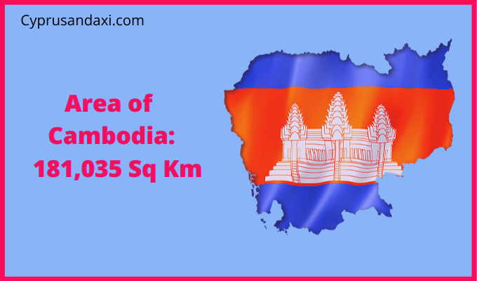 Area of Cambodia compared to Nebraska