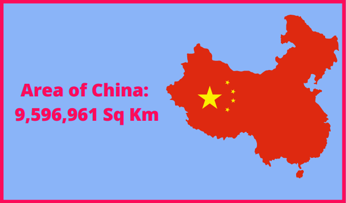 Area of China compared to Missouri