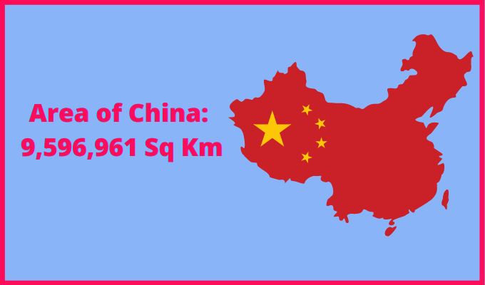 Area of China compared to New York