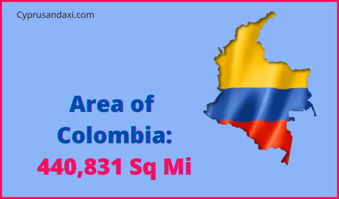 Area of Colombia compared to Virginia